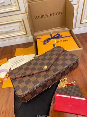二手Louis Vuitton LV Félicie棋盤格三合一鏈條包 N63032