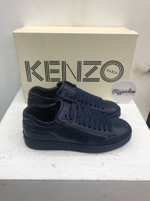 KENZO Paris 深藍色 立體 Logo 休閒鞋 板鞋 全新正品 男裝 男鞋 歐洲精品