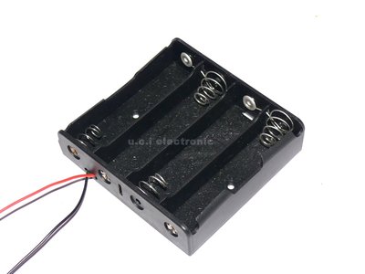 【UCI電子】 (二U-4)  18650電池盒 4節電池盒 充電座 18650電池盒帶線