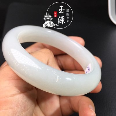 和田玉羊脂白玉手鐲玉鐲子55圈口56玉石玉器天然珠寶玉石正品現貨