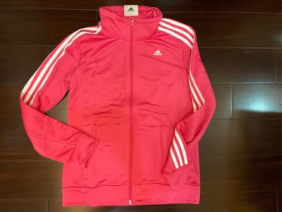 全新現貨💯正品Adidas愛迪女大人粉紅/桃紅三線款運動外套