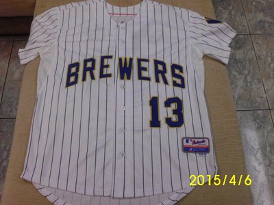 美國職棒大聯盟密爾瓦基釀酒人隊(Milwaukee Brewers)Greinke復古球衣
