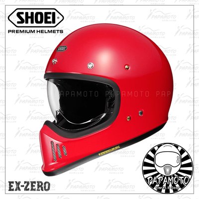 【趴趴騎士】SHOEI EX-ZERO 紅色 山車帽 復古越野安全帽