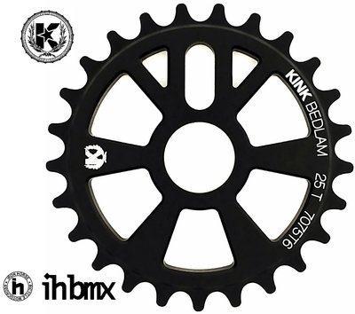 IH BMX KINK Bedlam 齒盤 22T 黑色Fixed Gear地板車單速車街道車極限單車特技腳踏車場地車表演車特技車土坡車下坡車滑板直排輪DH