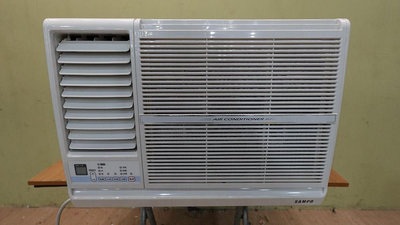 桃園二手家電 推薦-SAMPO 聲寶 定頻 冷專 左吹 窗型 冷氣 空調 AW-PC28L 有遙控 便宜中古2手家電電器
