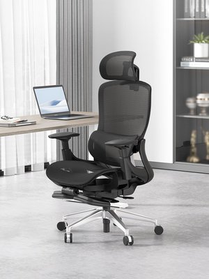 黑白調E206人體工學椅電腦椅書房家用久坐辦公椅靠背椅子電競座椅