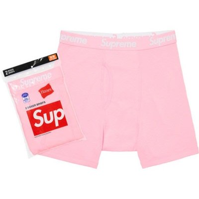 ♡ASENSERI♡ SUPREME HANES BOXER BRIEFS PINK 粉紅色四角褲 兩件一組販售