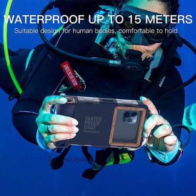 SAMSUNG XIAOMI 專業潛水手機殼兼容 13 iPhone/OPPO/vivo/華為/三星/小米可觸摸浮潛游泳