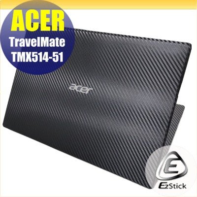 【Ezstick】ACER TravelMate TMX514-51 Carbon黑色機身貼 DIY包膜