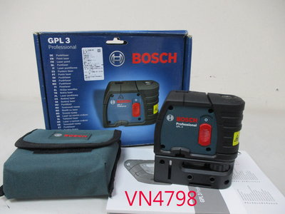 【全冠】BOSCH博世 GPL3 3點雷射儀 紅光點雷射儀 高精巧光點儀 附說明書 二手品 便宜賣(VN4798)