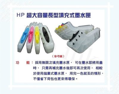 【Pro Ink】連續供墨 - HP 940 - 超大容量長型填充式墨水匣 + 防水寫真顏料 4000cc - 8000/8500/8500W