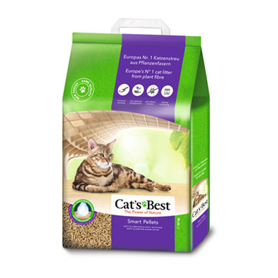 【寵愛家】-宅配限二包-Cats Best凱優凝結木屑砂紫標長毛貓用20L(10kg)