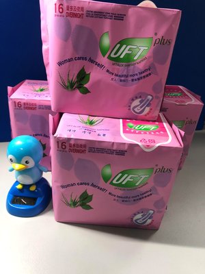 【UFT】自然草本蘆薈 衛生棉-安心夜用型 x1包