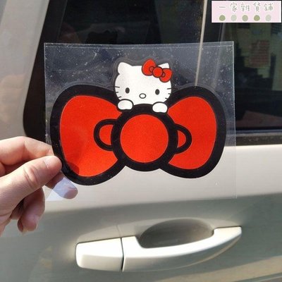 kook 可愛貓貓蝴蝶結汽車貼紙可愛裝飾 拉花  車貼劃痕