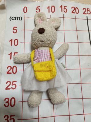 【二手衣櫃】 Ie Sucre 法國砂糖兔絨毛玩偶 黃色背包款 砂糖兔娃娃 可替換衣服 背包兔公仔 1120929
