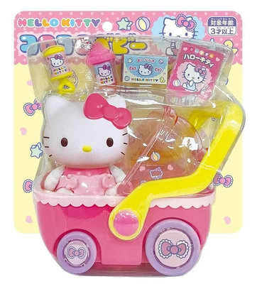 ♥小花花日本精品♥ Hello Kitty 嬰兒推車玩具 娃娃推車 下午茶套餐玩具組 野餐玩具 ~ 3