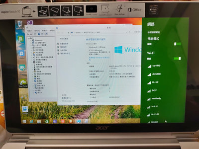 Acer Switch 10 RAN:POYAY 變形 觸控 筆電 W8 可當平板使用 變型筆電 64G 含鍵盤基座