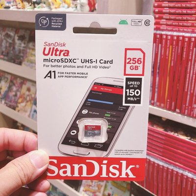 有間電玩 Ns switch 主機 記憶卡 SanDisk Ultra MicroSD A1 高速記憶卡 256G