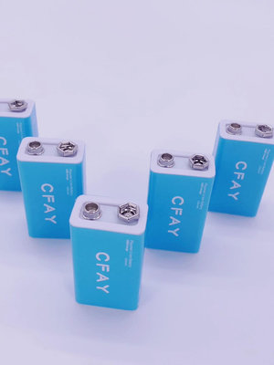 CFAY 9V伏可充電電池萬用表測體溫槍儀器儀表吉他6f22方塊USB鋰電