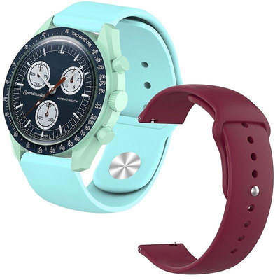 【熱賣精選】Swatch X Omega 智能手錶帶 Correa 運動矽膠錶帶軟腕帶快速釋放帶