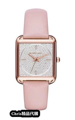 Michael Kors MK2669 皮錶帶 方形大錶盤 手錶 腕錶 手錶 歐美時尚-雙喜生活館