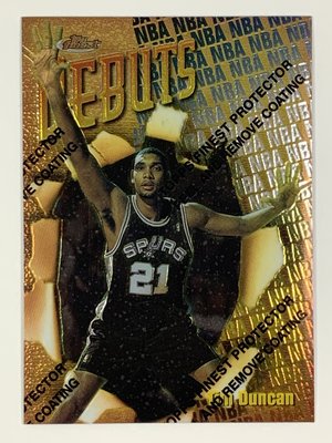石佛新人卡 1997-98 Topps Finest Rookie #101 Tim Duncan RC Spurs