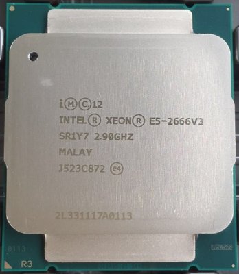 【含稅】Intel Xeon E5-2666 V3 2.9G 10C10T 2011-3 ES不顯散片CPU 一年保