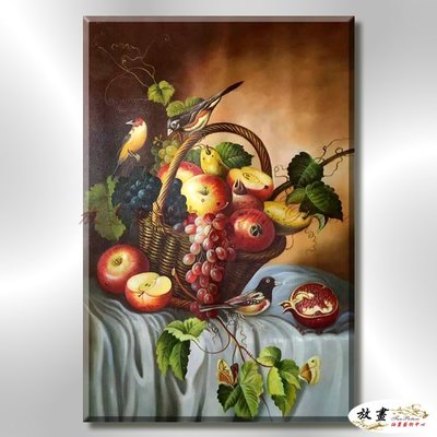 【放畫藝術】蘋果ST166 純手繪 油畫 直幅 灰咖 中性色系 無框畫 圓圓滿滿 平安大吉 鴻運當頭 餐廳
