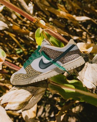 Nike Dunk Low "Safari"石斑紋 黃沙綠 經典復古 滑板鞋 DX2654-200