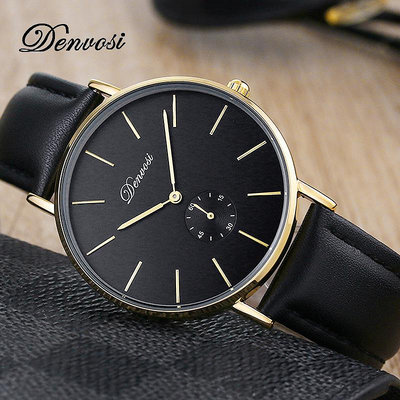 男士手錶 丹弗士新款防水男士手錶日本機芯雙錶針高檔商務禮品腕錶石英錶