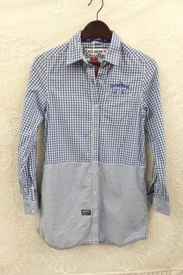 STAYREAL    淺藍白色  棉長袖襯衫(特價出清)
