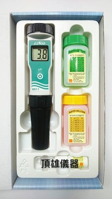 PH酸鹼度計 酸鹼滴定 酸鹼測定計 PH meter EZDO 防水筆型 PH 6011 水質檢測 頂雄儀器(台製)現貨