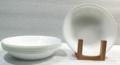 《耕魚小店》美國 康寧餐具 純白 8吋深盤 湯盤