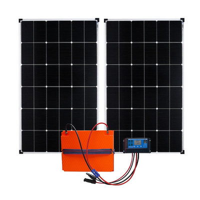 【傑太光能】V-20 太陽能12V鋰鐵電池100AH發電系統 監視器 攝影機 戶外發電系統 獨立發電 緊急備電