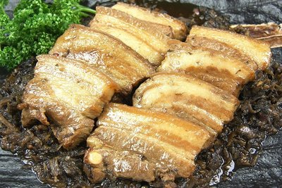【中式料理】梅干爌肉(控肉)/梅干扣肉/約850g±5%~傳統的客家名菜 豬肉搭配梅干菜味道鹹香超下飯 客家料理必點菜色