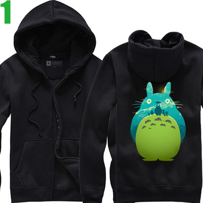 【龍貓 Totoro】連帽厚絨長袖卡通動畫主題外套(共5種顏色可供選購) 新款上市購買多件多優惠!【賣場一】
