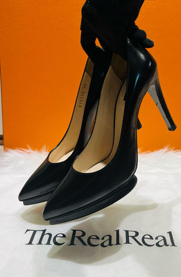 Giorgio Armani 阿曼尼 經典黑色尖頭 高跟鞋 36號 近全新美品