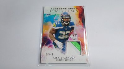 2021 NFL ORIGINS CHRIS CARSON 限量 (18/49) patch 球衣卡