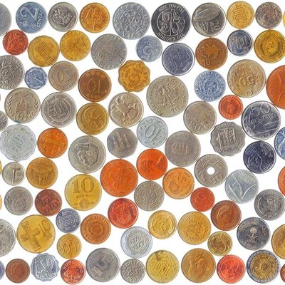 世界硬幣來自全球許多國家的不同硬幣350枚不重復DIFFERENT COINS