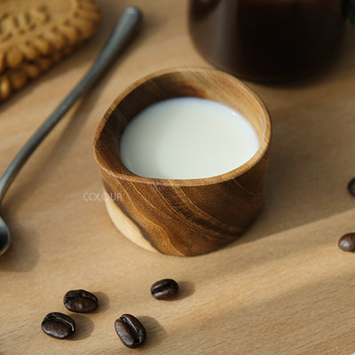 手工 柚木 小奶盅  醬汁杯 蜂蜜杯 咖啡奶杯 日式餐具 質感 裝飾餐具 攝影 沾料杯 ※ COLOUR歐洲生活家居 ※