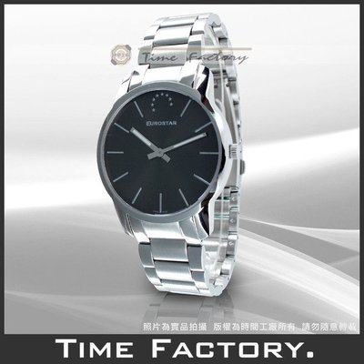 【時間工廠】 EUROSTAR(歐洲之星) 藍寶石水晶玻璃 簡約時尚腕錶(有對錶) EU-1212AL3