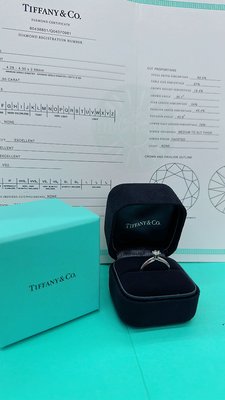 【全聯流當品】Tiffany&amp;Co. 蒂芬妮 鑽石戒指  六爪PT950鉑金 0.30ct  女戒 求婚鑽戒