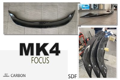 》傑暘國際車身部品《全新 福特 FOCUS MK4 5D 5門 ST-LINE 專用 SDF 碳纖維 卡夢 鴨尾 尾翼