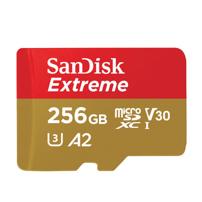 新款 A2 讀取190M SanDisk Extreme microSD U3 256GB V30 記憶卡 公司貨