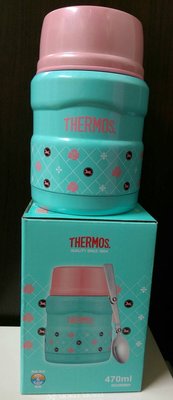 （全新）THERMOS （膳魔師）不銹鋼真空食物燜燒罐 （附湯匙） ＜４７０ML＞