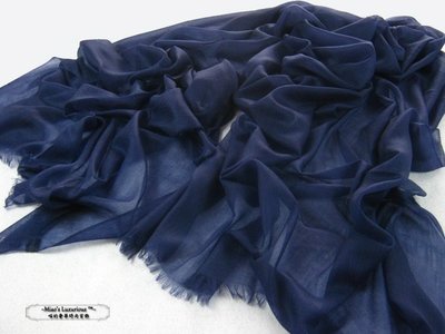 皇家大氣藏藍100% super fine cashmere頂級300支pashmina Shahmina喀什米爾圍巾披