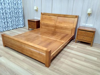 鴻宇傢俱~檜木床箱式全實木6尺雙人加大床台/床架~另有5尺、6x7尺