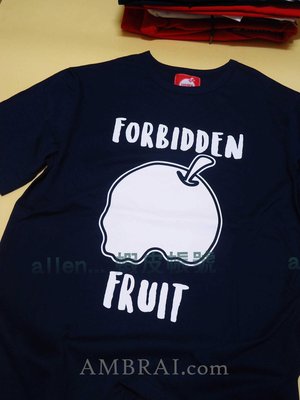 【AMBRAI.com】  Forbidden Fruit Season Logo 禁果 短T aes 黃鴻升 小鬼 藍