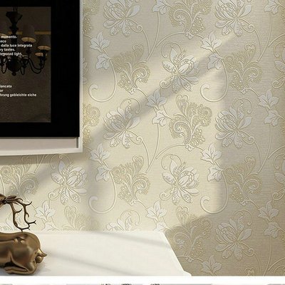墻紙歐式加厚立體浮雕壁紙 植絨墻紙客廳臥室背景墻 直銷
