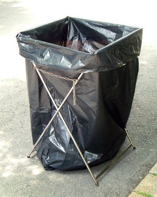 ☆成志金屬☆不鏽鋼垃圾袋架--特大黑色垃圾袋專用